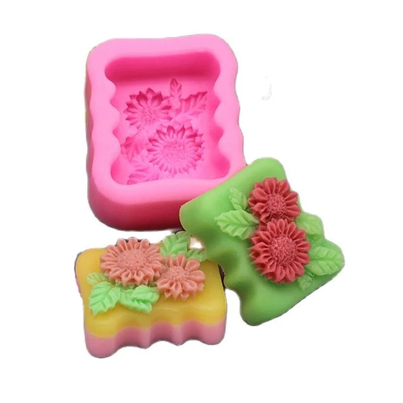 3D Square Flower Silicone Soap - огляд і ціна Soap Making Homemade