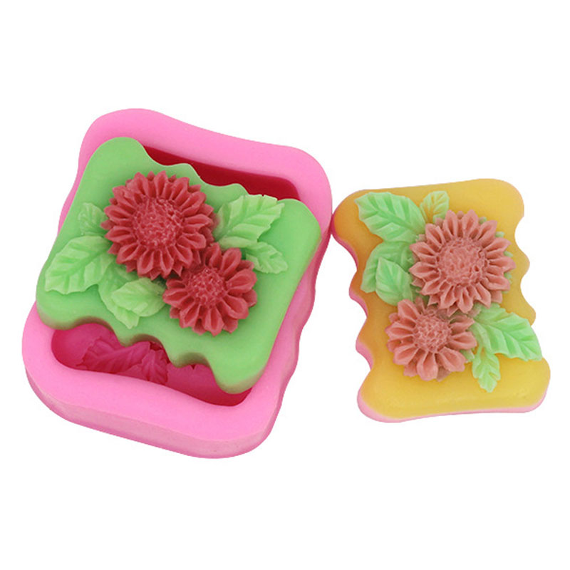 3D Square Flower Silicone Soap - огляд і ціна Soap Making Homemade