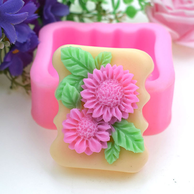 3D Square Flower Silicone Soap - огляд і ціна Soap Making Homemade