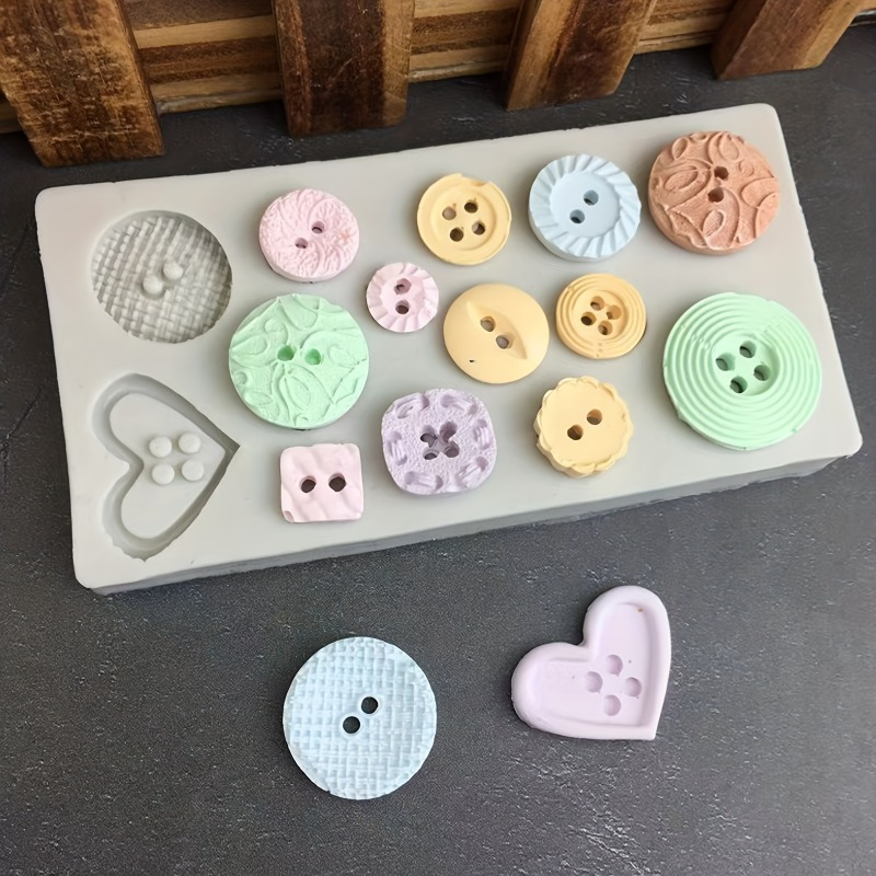 Buttons Shape Silicone Mold Si - огляд і ціна Soap Making Equipment