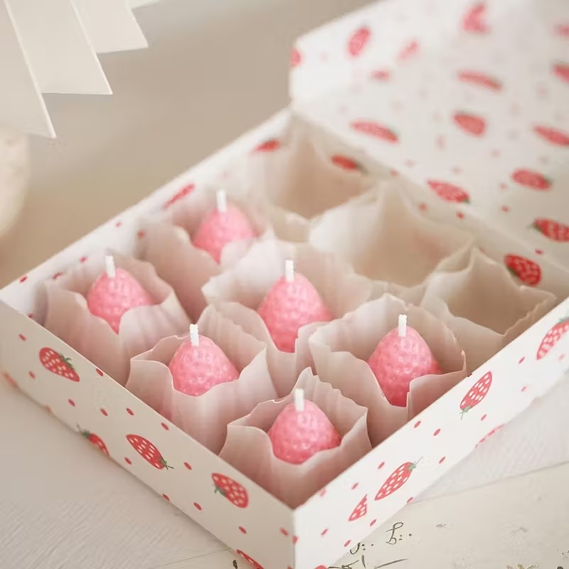 Strawberry Silicone Candle Mol - огляд і ціна Soap Making Equipment