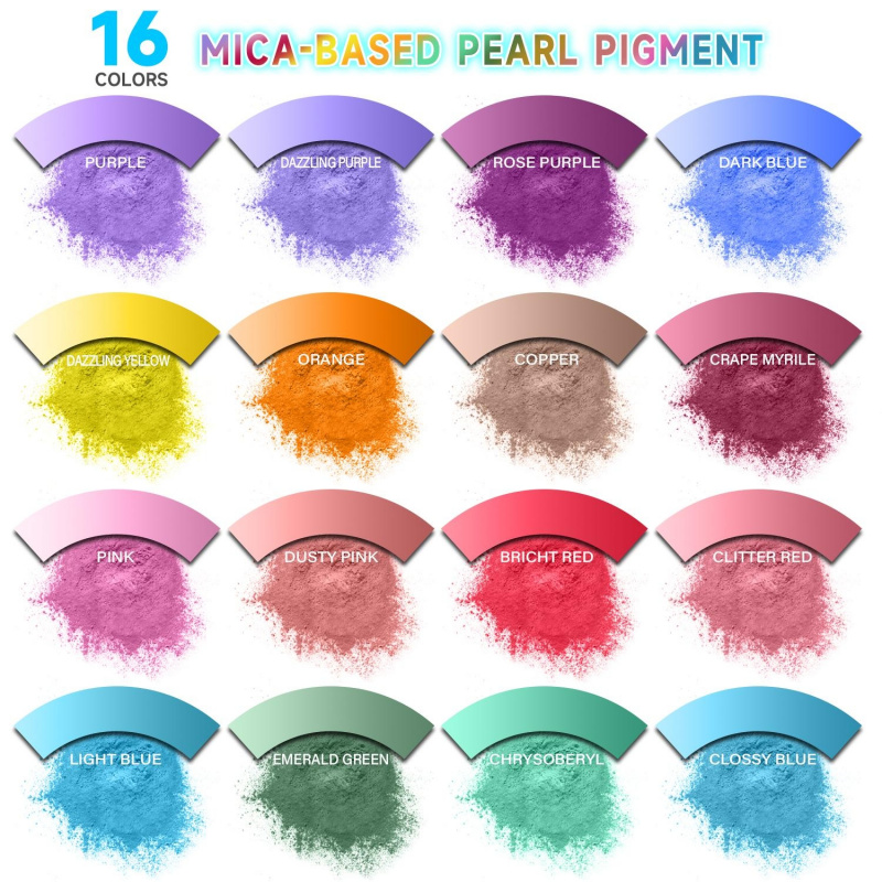 16Color Mica Powder Set，Per Pa - огляд і ціна Oxide Pigment Soap
