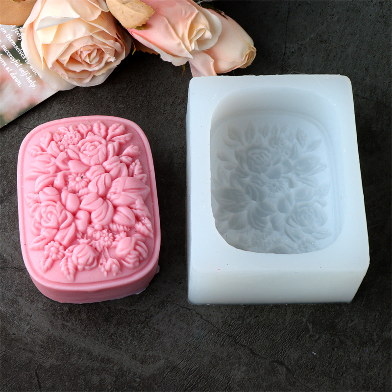 Square Floral Silicone Soap Mo - огляд і ціна Soap Making For Beginners
