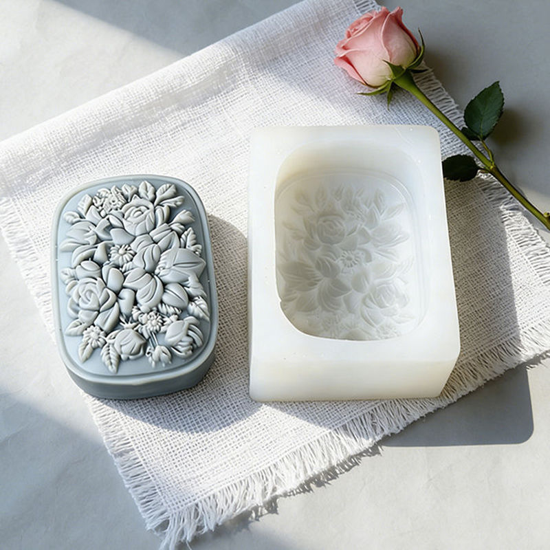 Square Floral Silicone Soap Mo - огляд і ціна Soap Making For Beginners