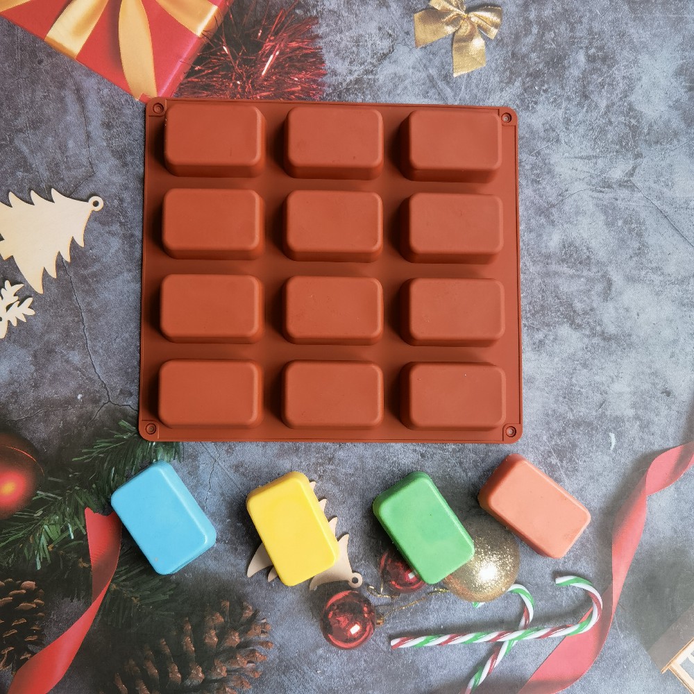 12 Cavity Square Silicone Soap - огляд і ціна Soap Making For Beginners