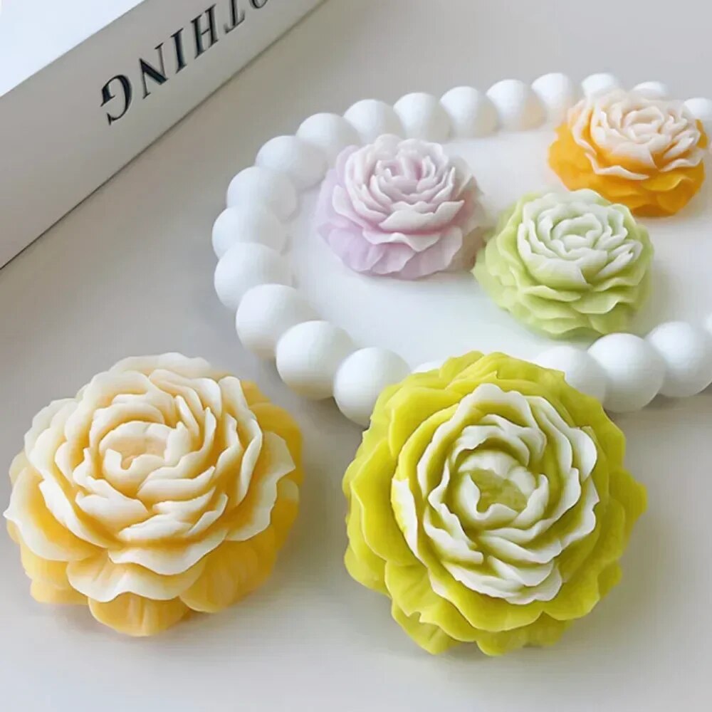 3D Peony Candle Silicone Mold  - огляд і ціна Soap Making For Beginners