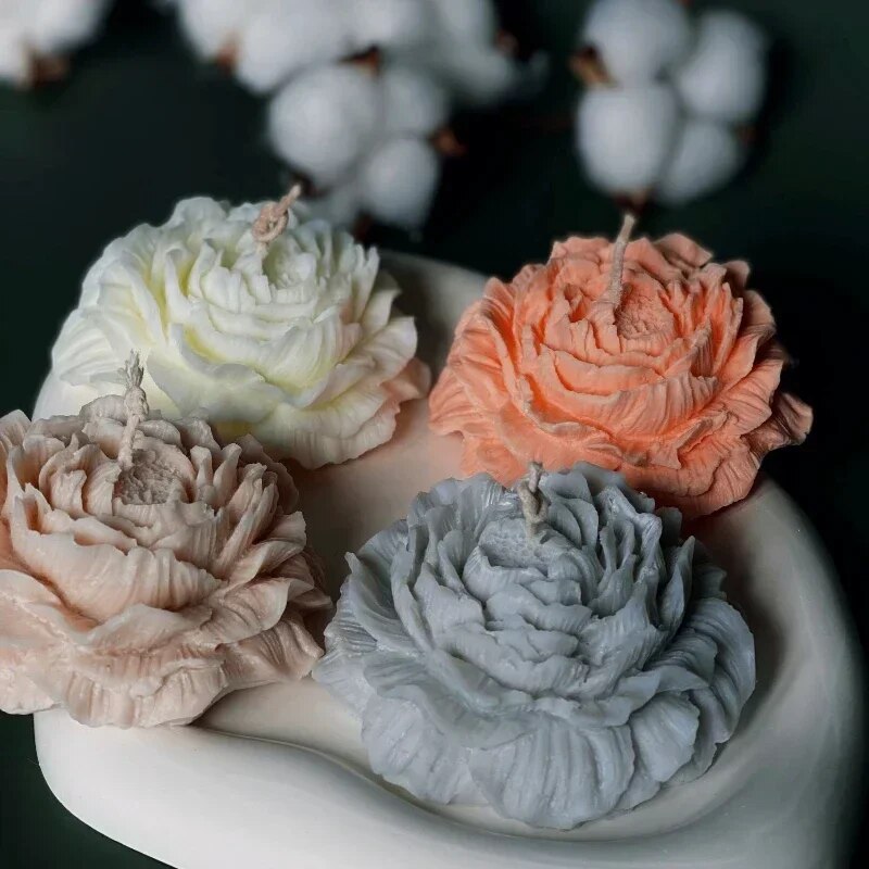3D Peony Candle Silicone Mold  - огляд і ціна Soap Making For Beginners